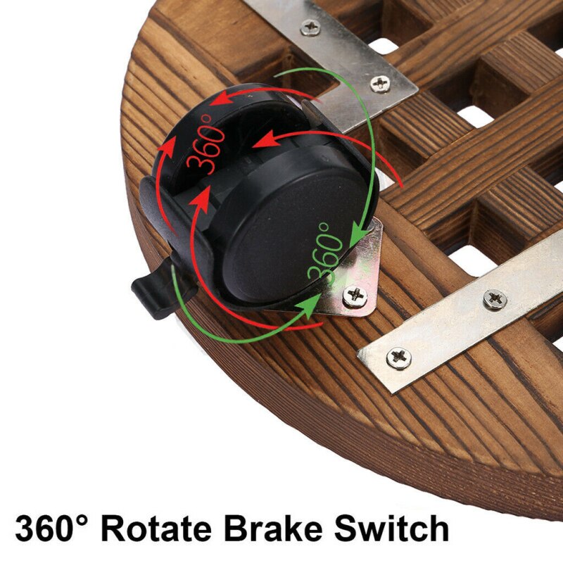 14 inch Round Wheeled Wooden Planter Caddy Plant Stand Indoor Outdoor Flower Pot Mover Trolley Plant Caddy Stand Wheels Rolling