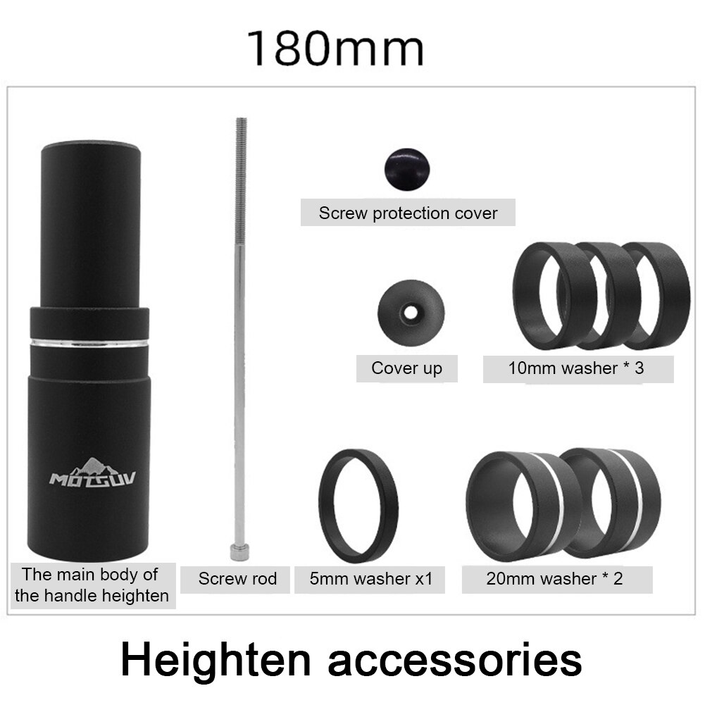 MOTSUV Seatpost Mount Ring Bike Accessories Bike Stem Riser MTB Bicycle Fork Stem Extender Handlebar Head Up Adaptor: 180MM