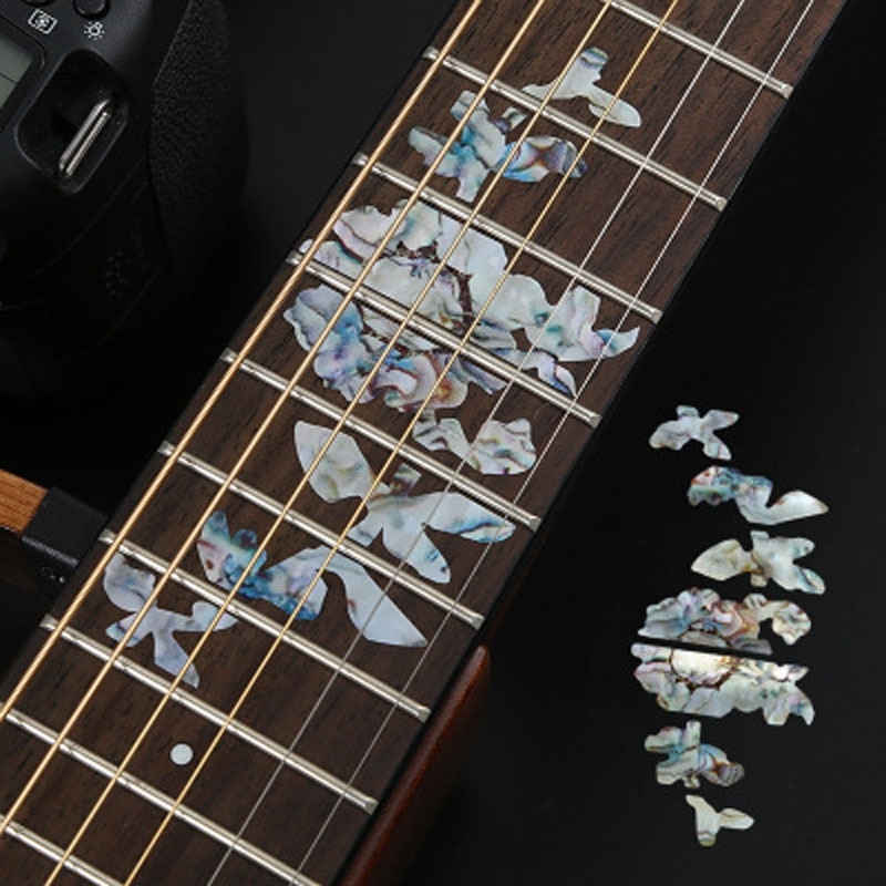 Cross inlay dekaler greppbräda klistermärke för elektrisk akustisk gitarr bas ultra tunn klistermärke gitarra tillbehör 18 stilar