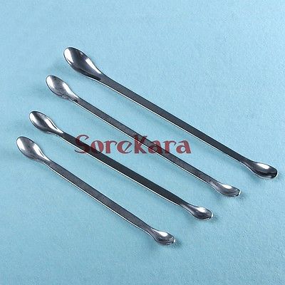 22cm Stainless Steel Medicinal Spoon Ladle Double-ended Experiment Pharmacy