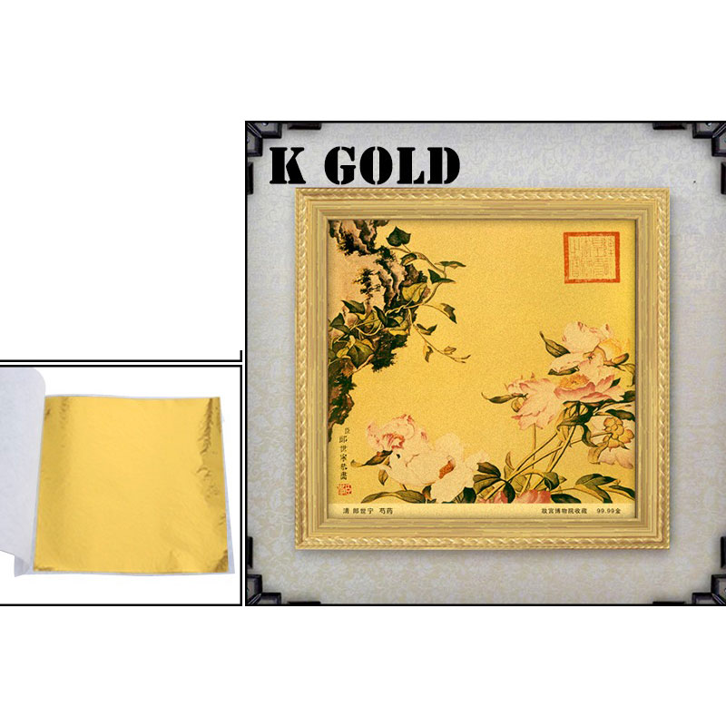 100 Stuks Sliver Koperfolie Papier Imitatie Bladgoud Vellen DIY Hand Nagel Ambachten Glanzend Vergulden Decor Art Lijnen Muur veelkleurig