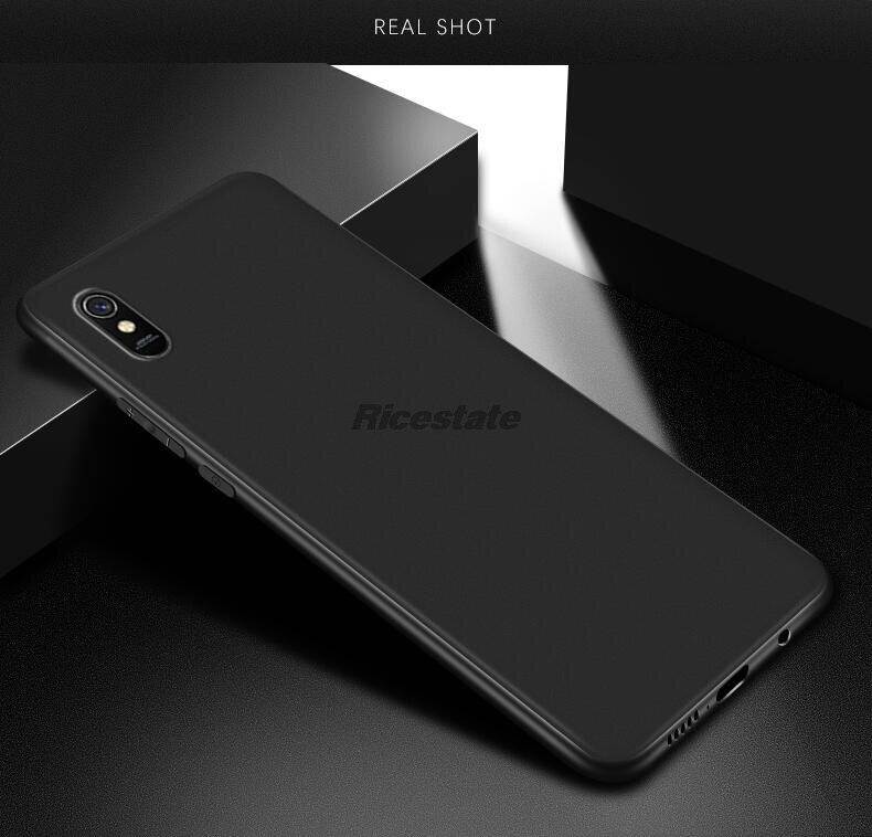 per Il caso di Xiaomi Redmi 9A Nero Opaco Della Copertura Del silicone Molle di TPU Casi Della Copertura Posteriore per Xiomi Xiaomi Redmi 9A 9 UN A9 Redmi9A Cassa Del Telefono