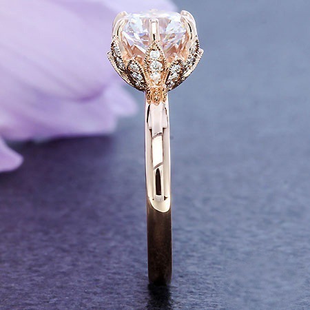Hvid/rosa guld vielsesringe til kvinder 2ct 6 kløer diamant brudeforlovelsesringe damer trendy smykker tilbehør
