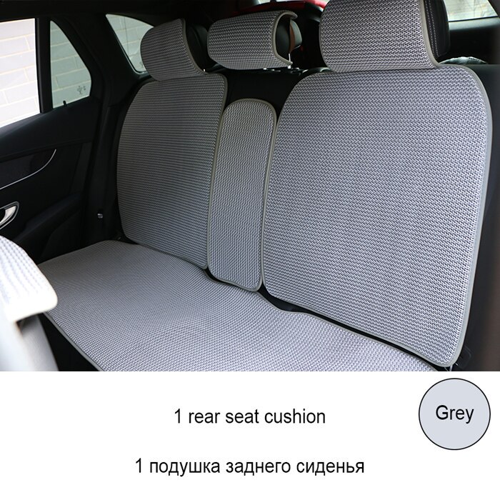 Cojín de asiento delantero para coche, cubierta de malla de aire 3D, transpirable, compatible con la mayoría de los coches, camiones, SUV, protección de asientos, 1 o 2 unidades: 1 Rear seat Grey