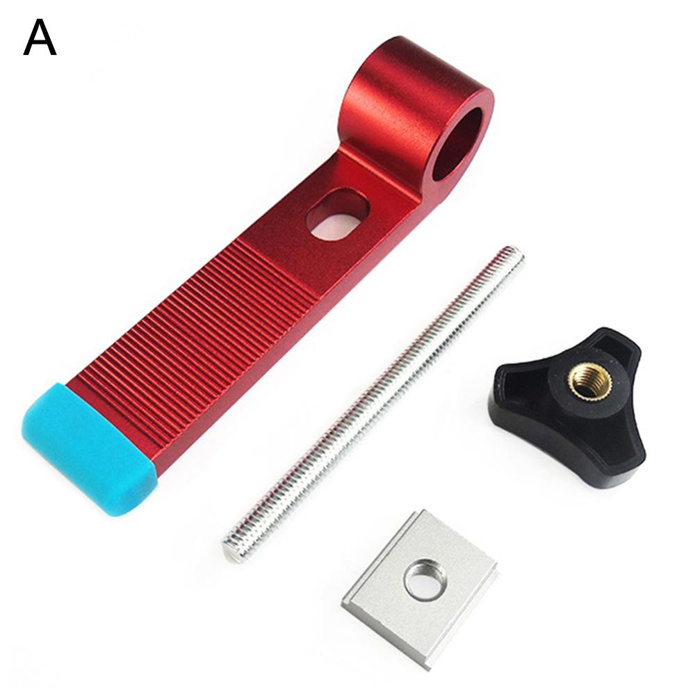 T Track Aluminum Alloy Wood Clamp Rail Slide Slot Stopper M8 Screw Positioning Limiter Miter Clip Fixed Clamp Woodworking Tools