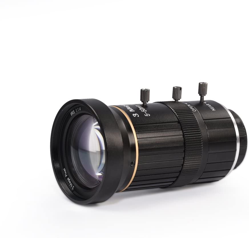 HD CCTV Telephoto Zoom Camera Manual Lens 5-50mm 1/2.7" 3 Mega Pixel IR F1.4 CS Mount Varifocal