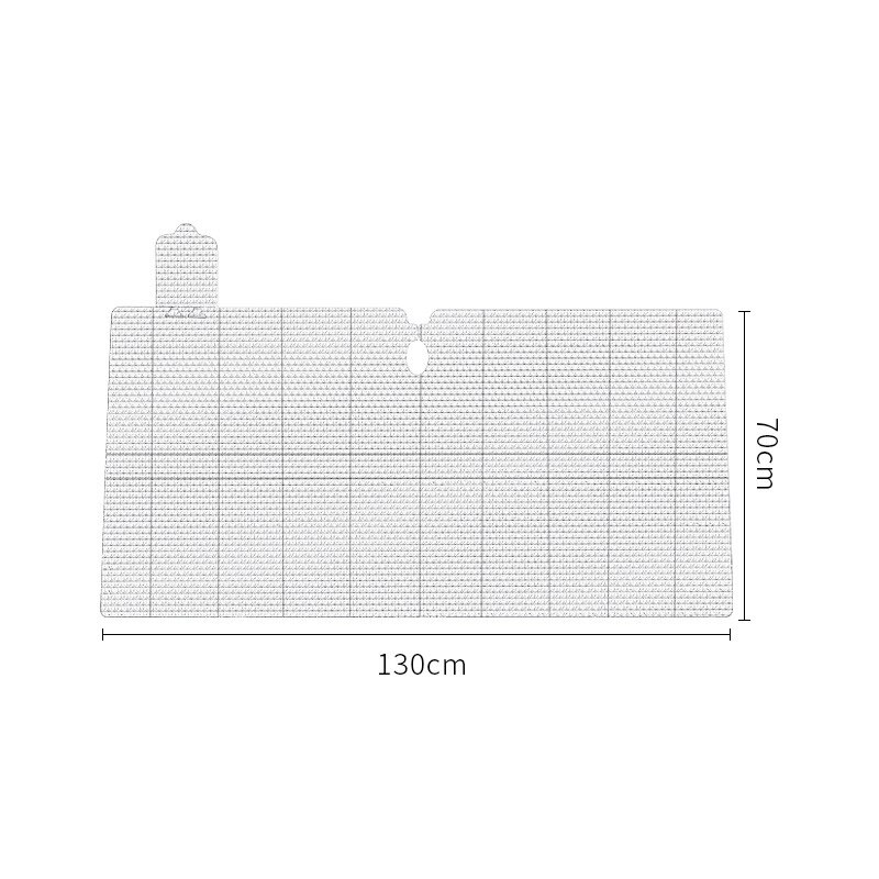 Bærbar bil solskærm universal frontrude folde fortykket aluminiumsfolie solcreme anti-ultraviolet sommersolskærm: 130 x 70cm
