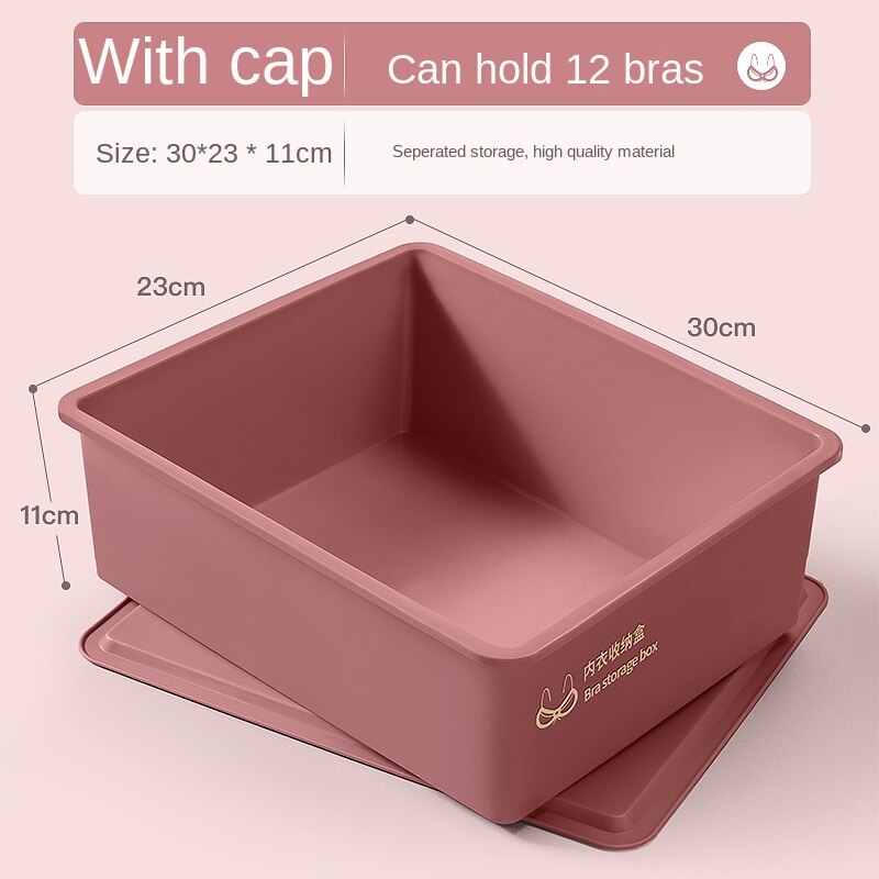 Underwear Storage Box Household Drawer Wardrobe Compartment Artifact Socks Panties Three-in-one Storage Box Shorts storage box: Red without check