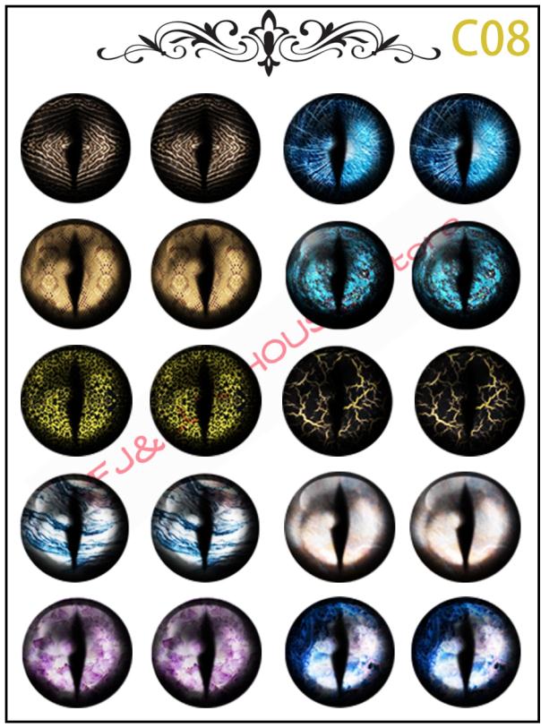 10 paren/set Stralende Kat Ogen Chips Patroon DIY Star Shining Kat Ogen Stijl voor DIY Maken Blyth BJD Poppen Oog DIY Gereedschap