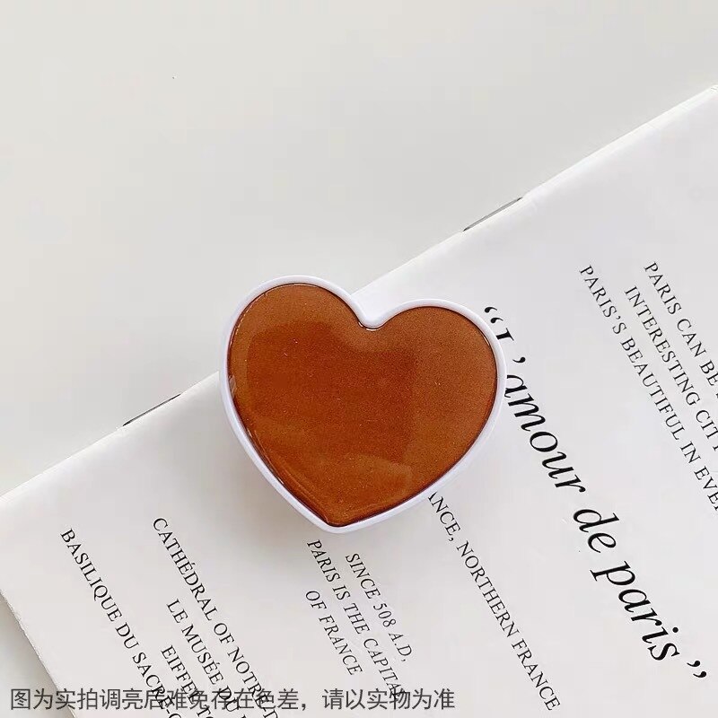 Popular Universal Pocket Airbag Stand Mobile Phone Accessories Holder Love Heart Shaped Bracket Mount for IPhone Samsung Huawei: 15