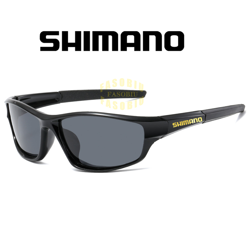 Shimano-gafas de sol polarizadas de una pieza para hombre, lentes de sol clásicas para pesca, gafas de sol para conducir, gafas de sol para ciclismo, gafas de viaje Vintage: 02