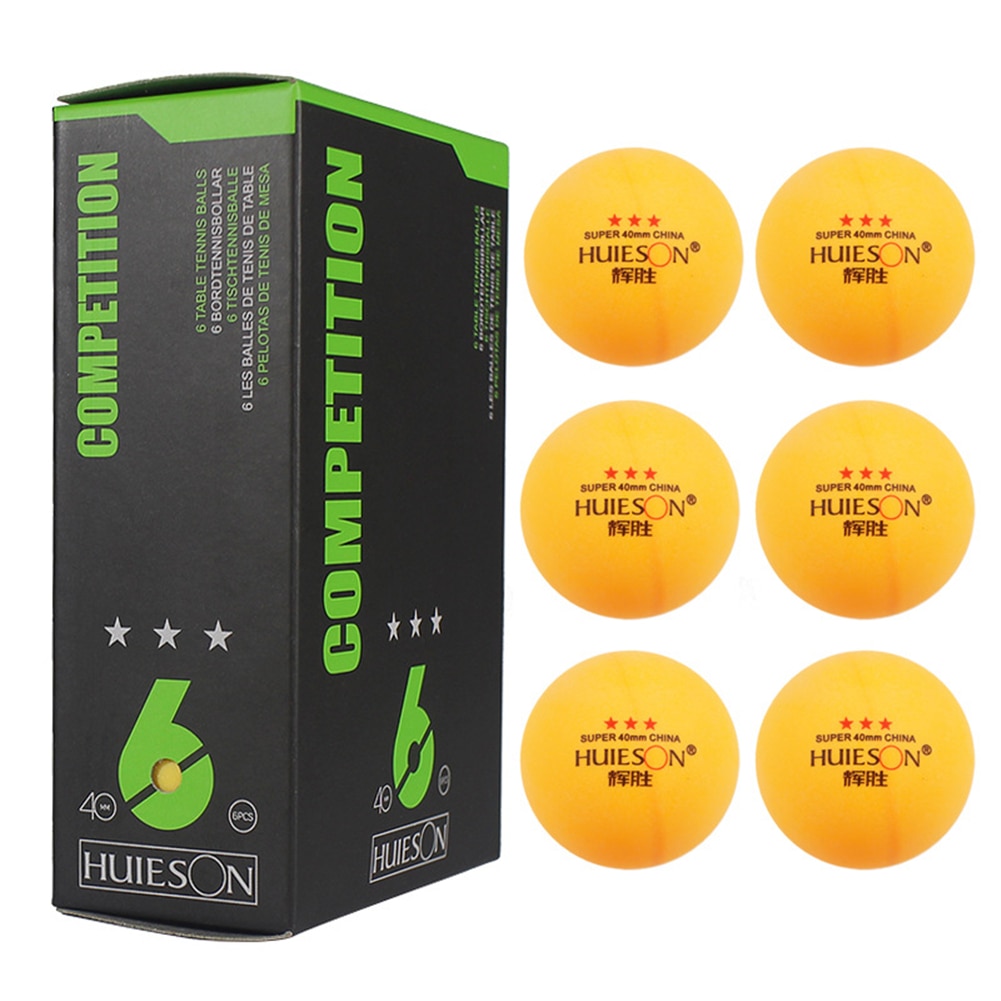 6 unids/bolsa de tenis de mesa , 40mm de diámetro, 2,9g, 3 estrellas, Pelotas de Ping Pong para entrenamiento de competición, precio bajo
