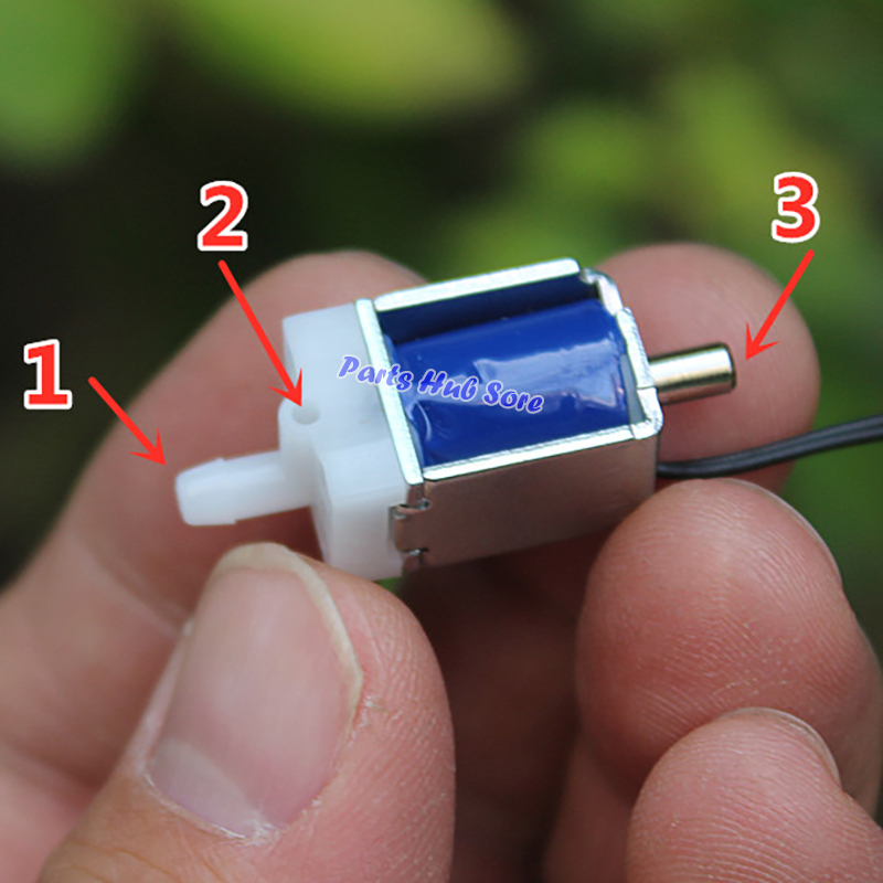 DC 3.7V Mini Electric Solenoid Valve Small Air Gas Valve Normally Open for Blood Pressure Monitor Electronic Sphygmomanometer