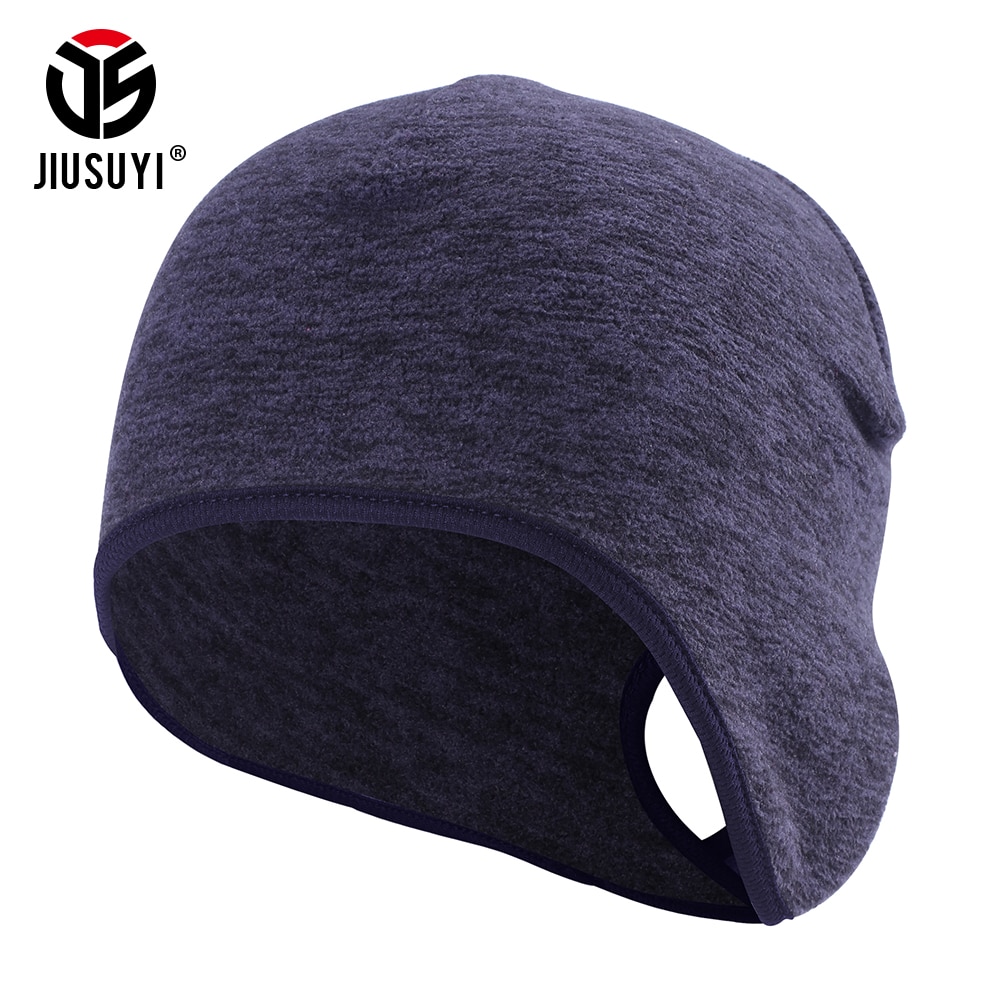 Women's Ponytail Hole Cap Winter Polar Fleece Warmer Bonnet Ear Cover Cold Weather Thermal Bicycle Sweat Hat Bun Skullies Beanie