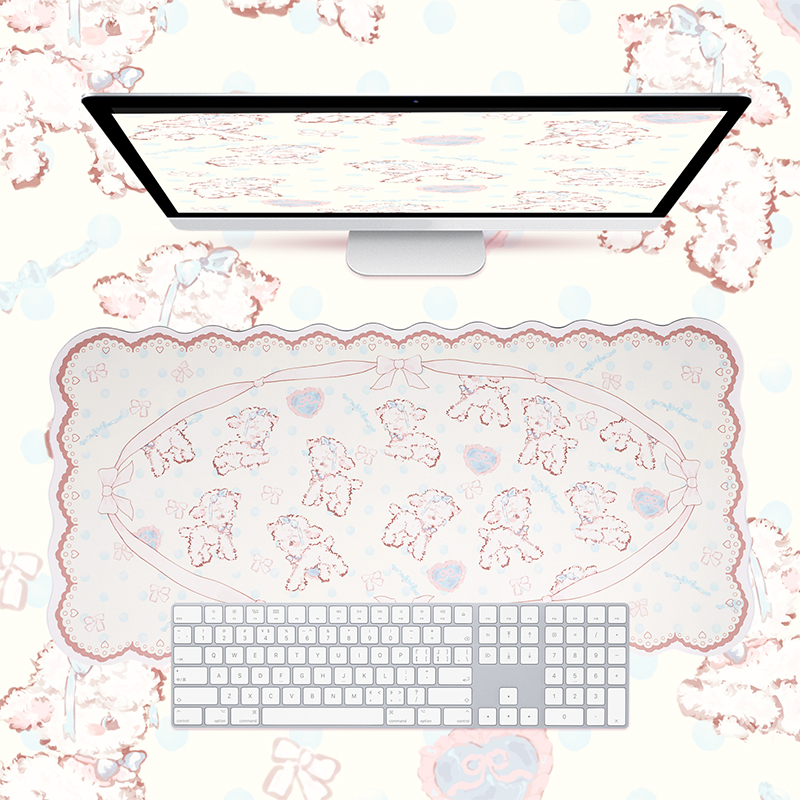 Grote Gaming Muismat Schattig Klein Lam Grote Bureaumat Kantoortafel Muismat Kawaii Waterbestendig Antislip Laptop Bureau Accessoires