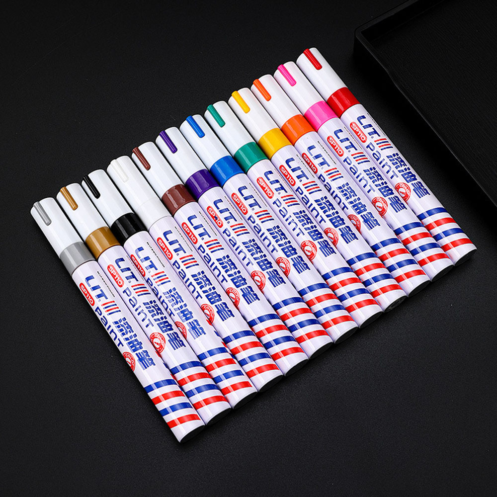 Pluma impermeable para reparación de arañazos de coche, marcador de pintura aceitosa para neumáticos de rueda de coche, eliminador de relleno de pintura, marcador de pintura para neumáticos de vehículo