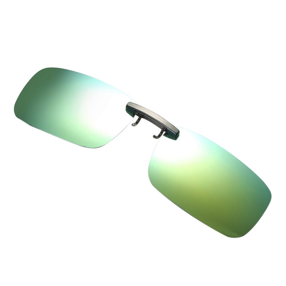 Lente de visión nocturna desmontable conducción Metal polarizado Clip en gafas de sol gafas de conductor de coche: C