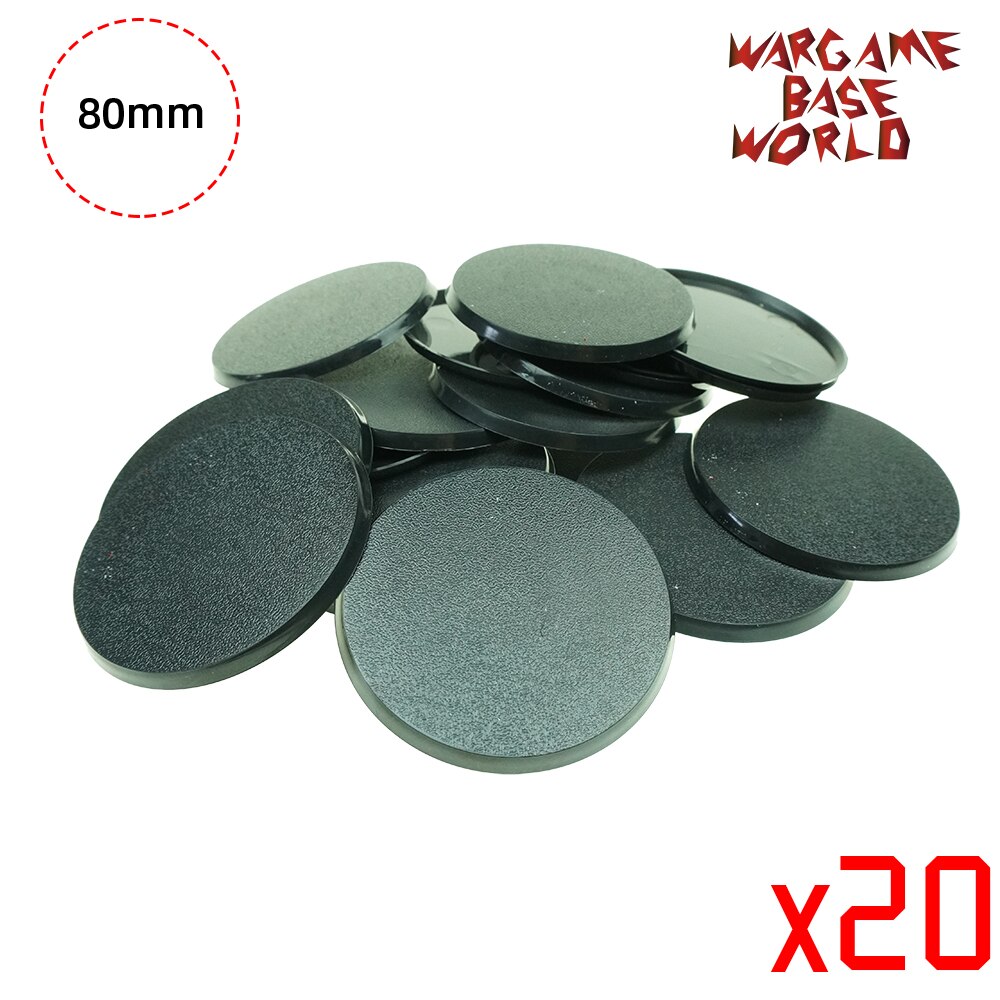 Wargame Base Wereld-80 Mm Ronde Bases: 20 bases