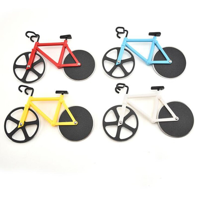 Bicycle Pizza Cutter Wheel Stainless Steel Plastic Bicycle Roller Pizza Cutter Slicer Kitchen Gadget Pizza Cutter Pizza Chopper