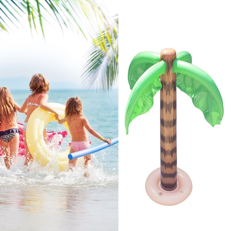 2 pçs inflável palmeira hawaii piscina tropical praia festa decoração verde e marrom árvore dobrar palmeira inflável