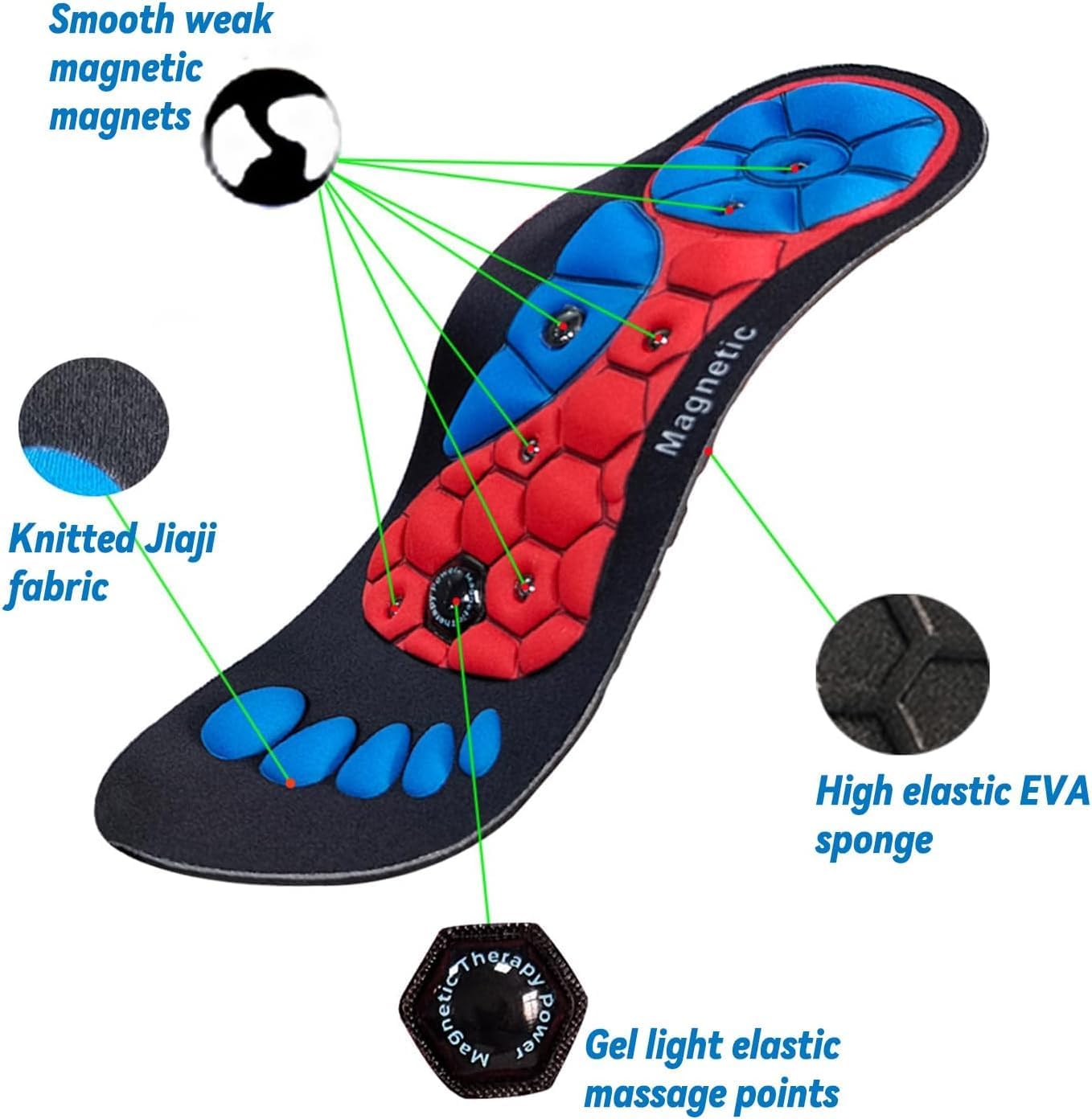 Medizinische Magnetische Therapie Sport Einlegesohlen Massage Fuß Gewicht Verlust Abnehmen Akupressur Einlegesohle Anti-müdigkeit Gesundheit Pflege Schuh Pads