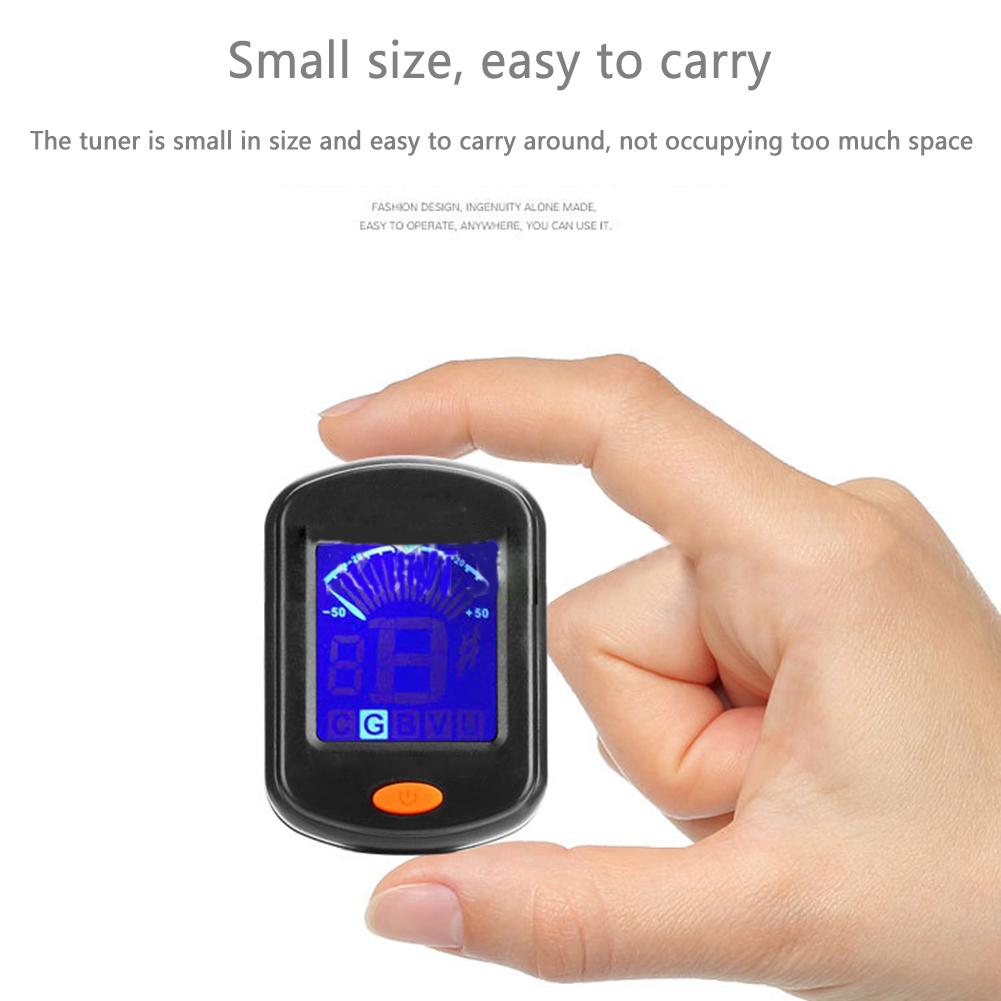 AT-101 Digital Clip Type Electric Digital Guitar Tuner Foldable High Sensitivity Rotating Clip