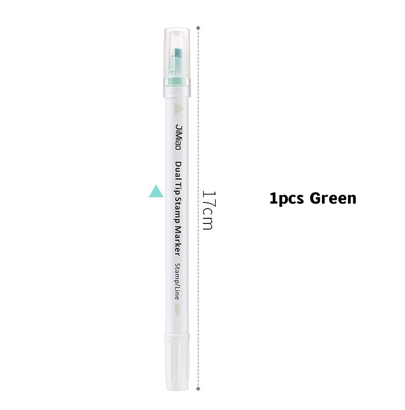 1/6pcs Dual Tips Stamp Marker Pen Set Color Line Highlighter Spot Liner for Drawing Paint Art Office School F7277: PURPLE