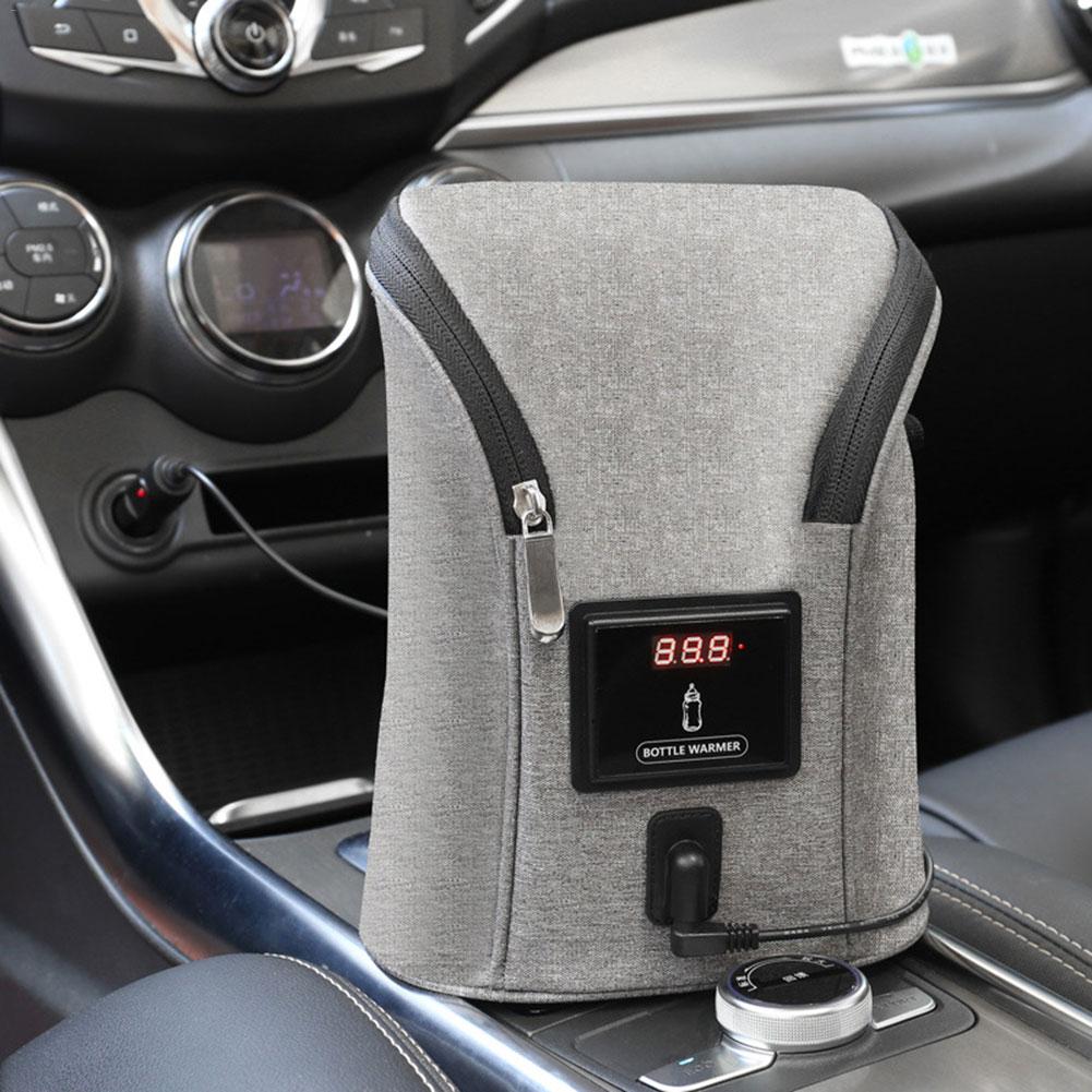 Carmounted Dubbele Fles Warme Draagbare Outdoor Thermostatische Constante Temperatuur Verwarming Multi-functionele Melk Fles Opbergtas