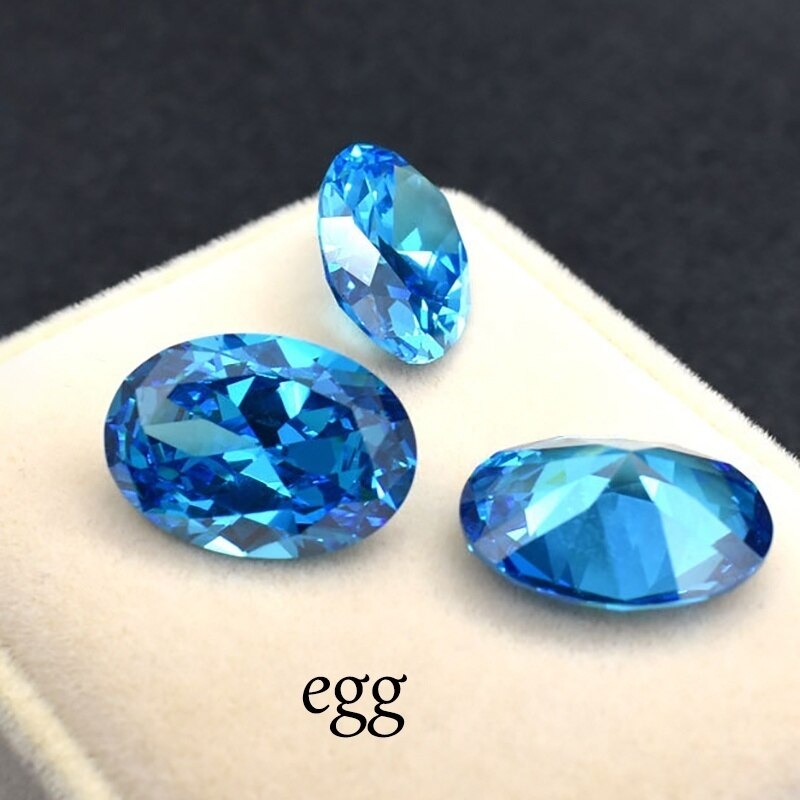 1PCS 8X8mm AAAAA Ceylon Blue Sapphire Gems 4.5ct Cushion Faceted Cut VVS Loose Gemstone Stone of Jewelri: egg-6X8MM
