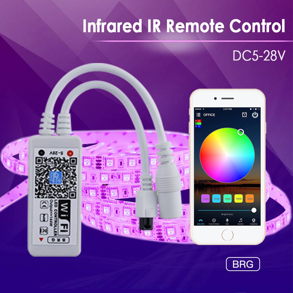 24 Key Wi-fi RGB Pro Controller Bluetooth Network & Intelligent Application Infrared IR Remote Controller Magic Home