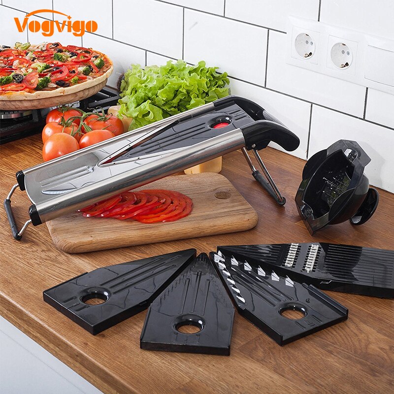 VOGVIGO Multifunctional V-Slicer Mandoline Slicer Food Chopper Fruit & Vegetable Cutter Random color