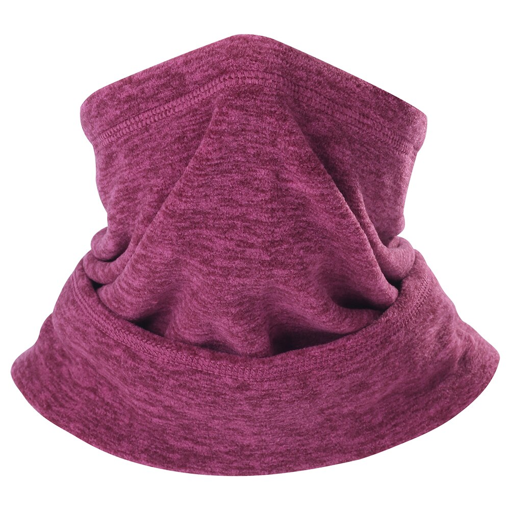 Qinglonglin Winter hiking skiing bandana windproof warmer neck gaiters for men: plum
