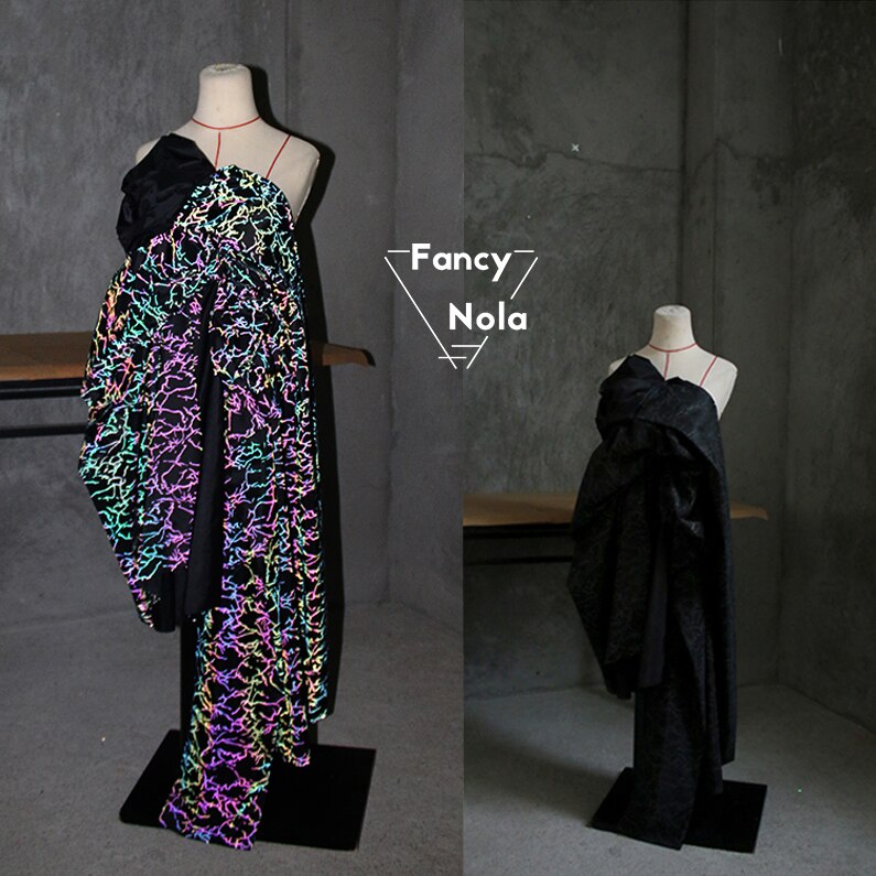 Lightning Pattern Light Reflecting Fabric Iridescent functional colorful Fabric CG056