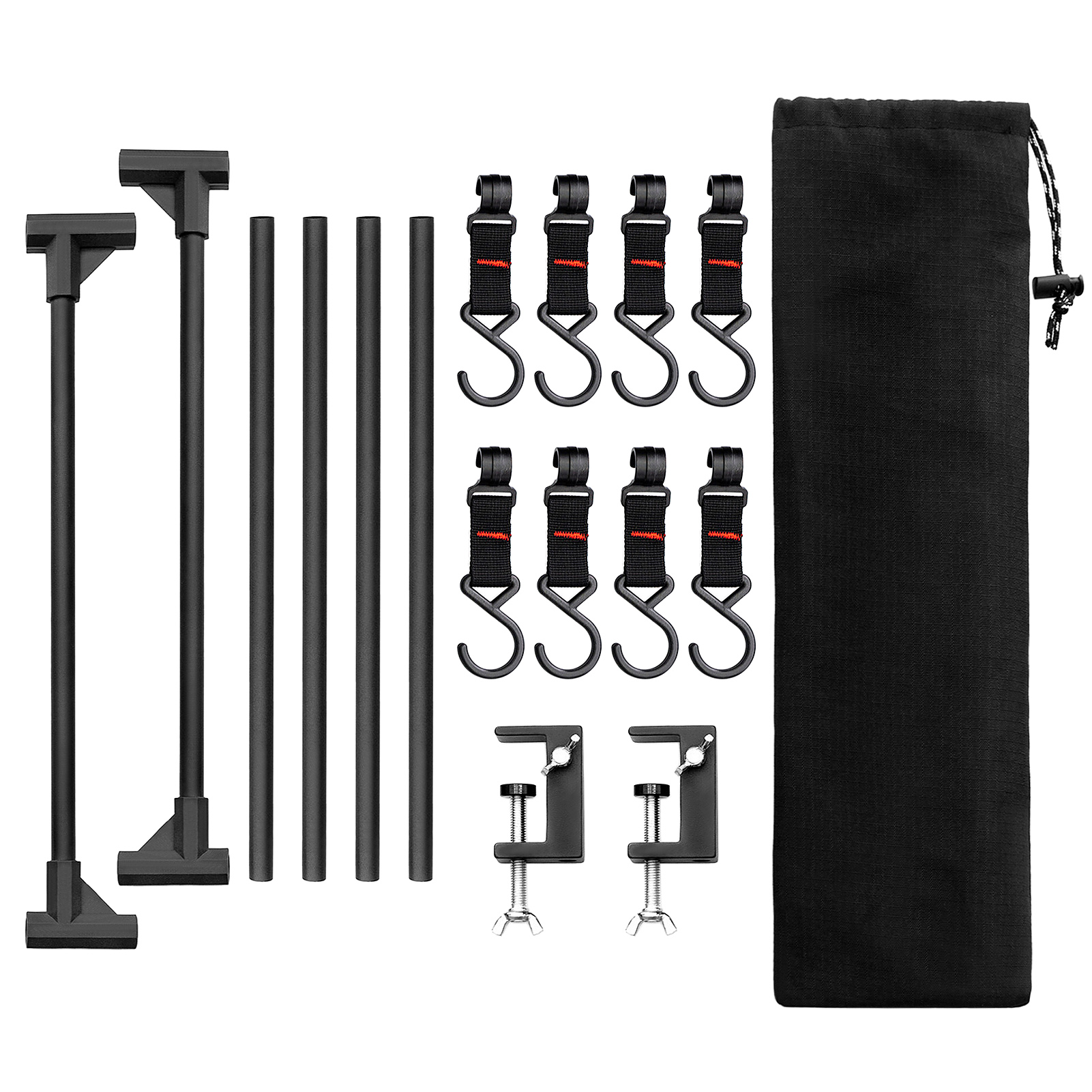 Lightweight Folding Camping Cookware Hanging Rack Shelf Portable Outdoor BBQ Tool Clothes Storage Hanger Stand Rack