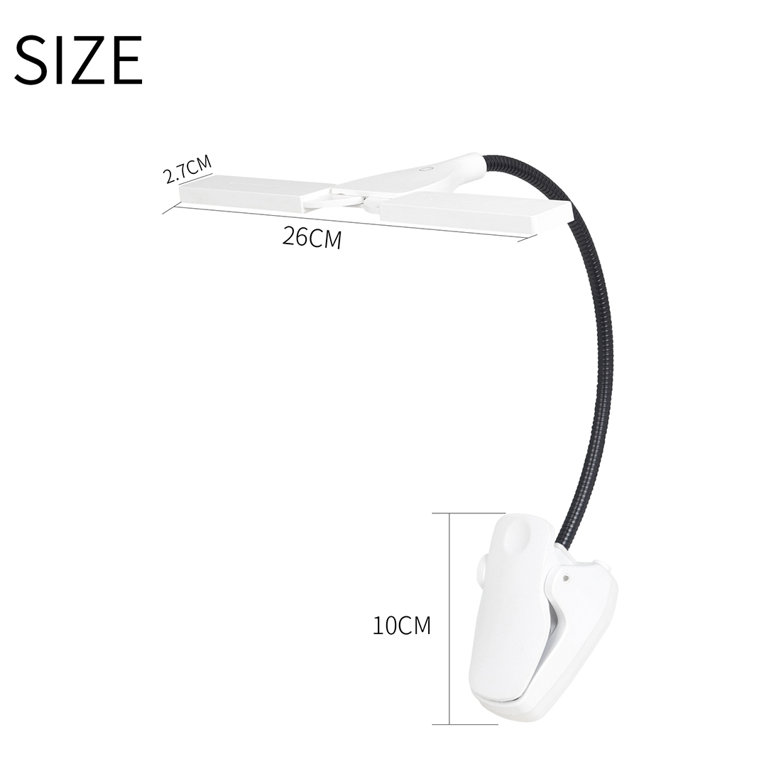 M MBAT Lampada da lettura a portato ad alta luminosità Lampada da folletto con clip regolabile Lampada da lettura ricaricabile Lampada da lettura portatile