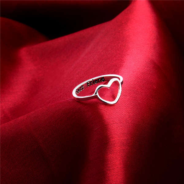 Liefdeshartringen, beste vriend ring voor beste vriend verjaardag sieraden dames heren unisex hartvormige ring
