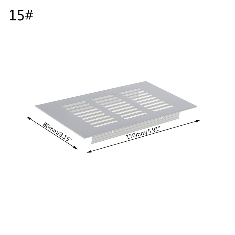 Multi størrelse aluminiumslegering lufthul perforeret plade webplade ventilationsgitter: 15cm