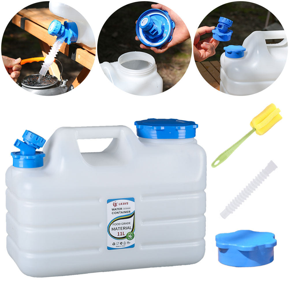 11L Drinking Water Bucket Leak-Proof Water Dispenser Carrier Large Capacity Water Container Jug for Vehicle Car Camping
