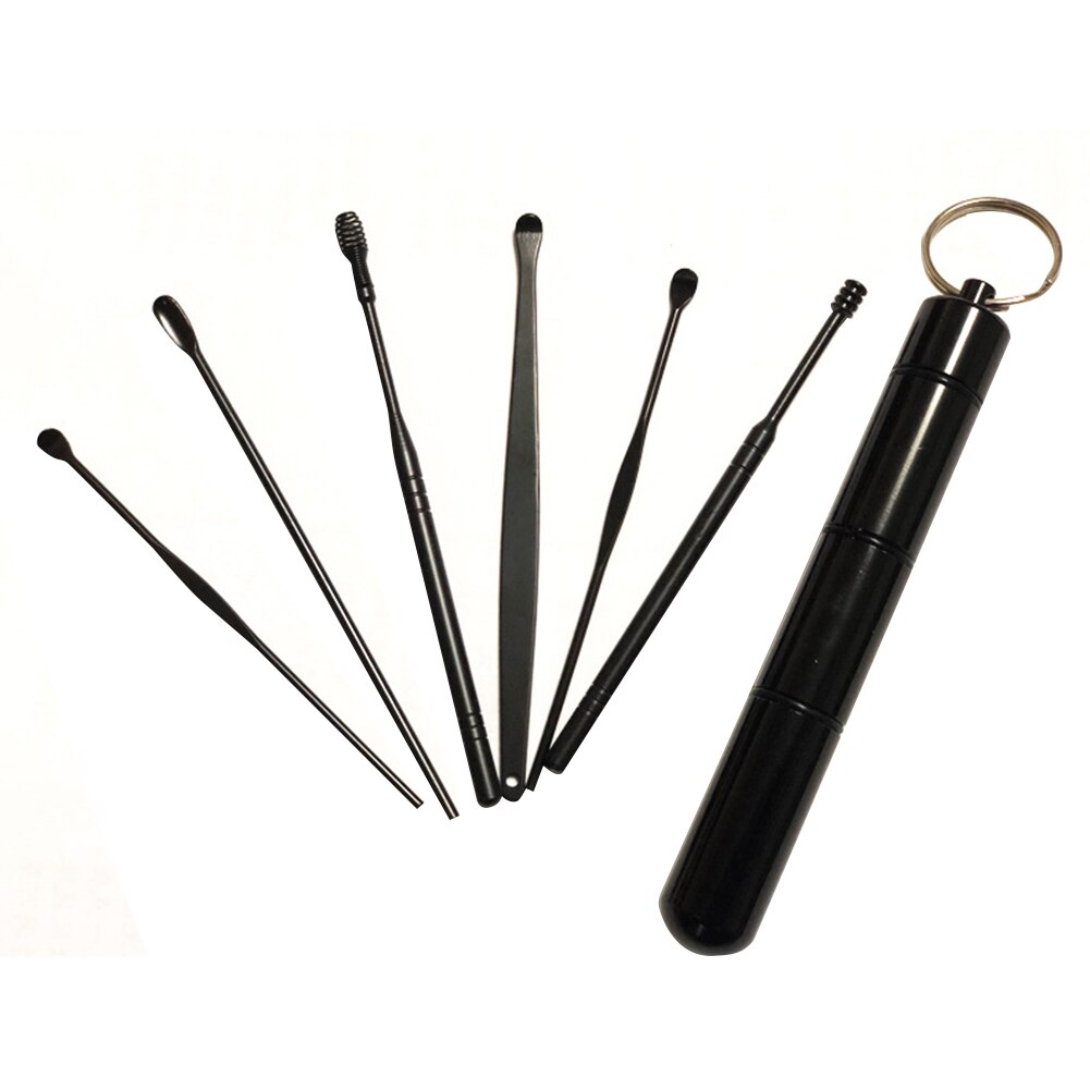 6PCS Ear Cleaner Wax Removal Tool Earpick Sticks Earwax Remover Curette Ear Pick Cleaning Ear Cleanser Spoon Health Care Earpick: 07