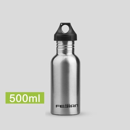 304 sport vandflasker i rustfrit stål 1800ml lækagesikker hætte kan holde isterninger gym kantine tumbler vandflaske med låg: 500ml