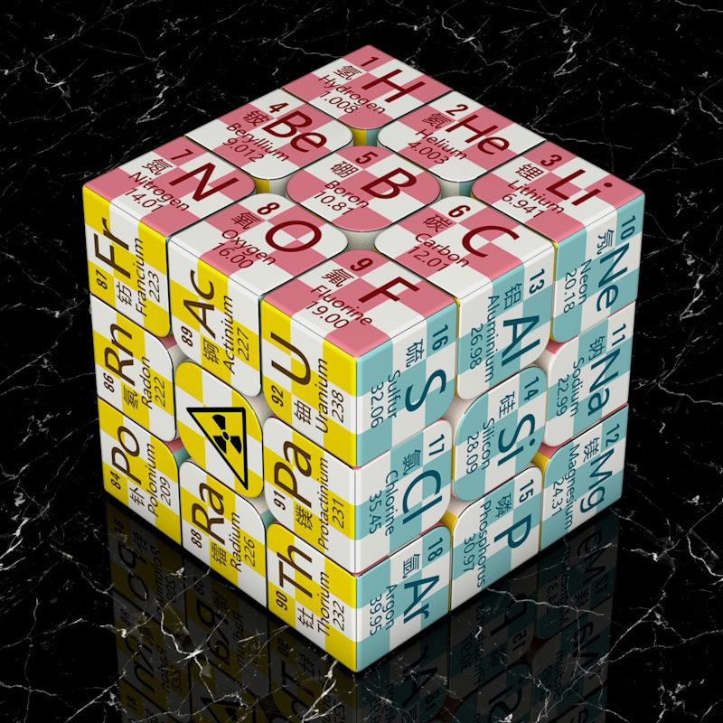 Cube magique 3x3x3, tableau périodique chimique, physique, Puzzle 3x3, pour étudiants, formule mathématique, jouet d'apprentissage éducatif pour enfants