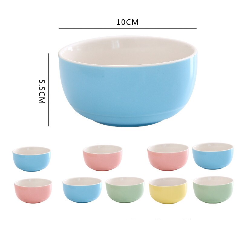 Ceramic bowl set home eating bowl Japanese rice bowl 4 set small dining ceramic bowl bone china soup bowl