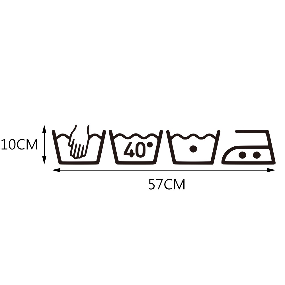 Buanderie Lessive Laundry Room Reminder Washing Quotes Signs Wall Sticker Decoration for Washing Utility Room Removable Decals: DW1998-S