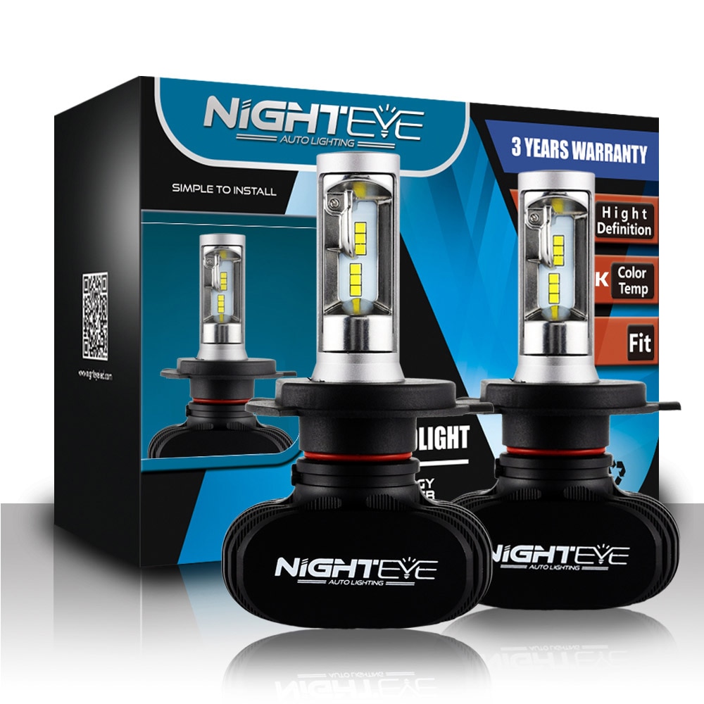 NIGHTEYE 8000LM H4 9003 HB2 Auto LED Koplamp Kit Vervang Lampen Lamp Hi/Lo Beam Auto Led koplampen