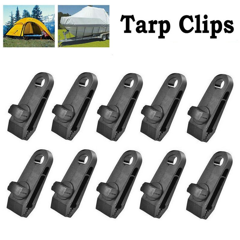 10PCS Tarp Clips Hangers Thumb Screw Camping Tent Clamps Lock Grip Heavy Duty Plastic Clips Sewing Accessories: Default Title