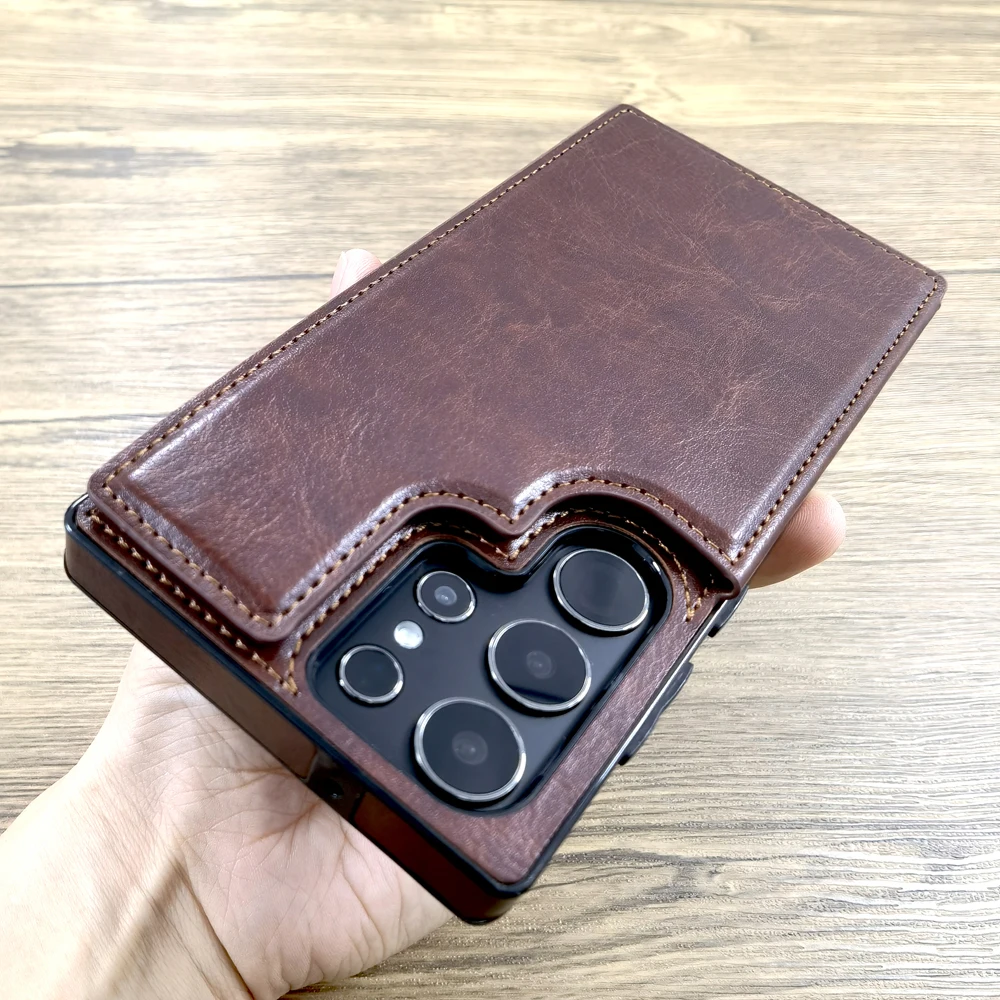 Capa carteira de couro luxuosa para samsung galaxy s25 s24 s23 s21 ultra plus a53 a54 a52 5g s 24 a 54 53 52 capa com slot para cartão de crédito