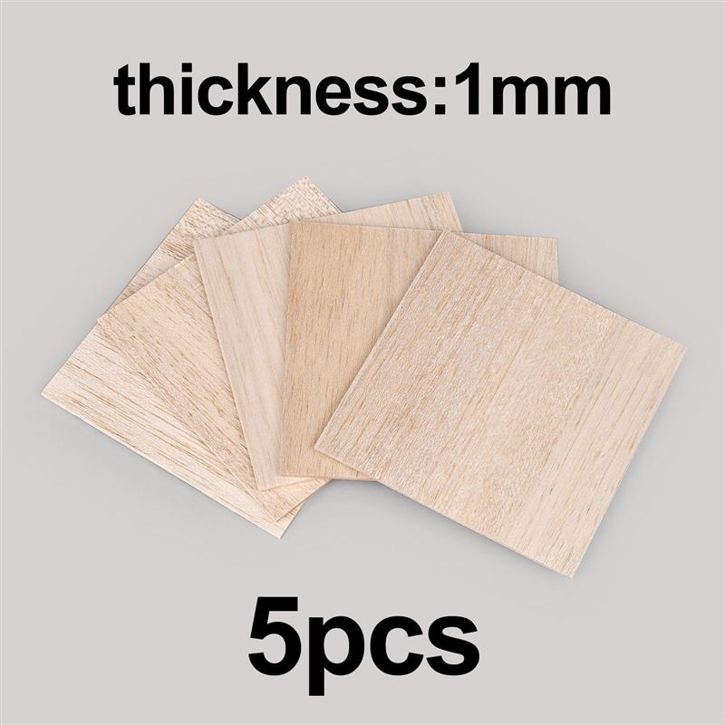 5 Pcs Balsa Wood Sheets Ply 100/200/300mm Long 100mm Wide 1/1.5/2/3mm Thick For Craft DIY Project Wood DIY Craft Accessories: Light Grey