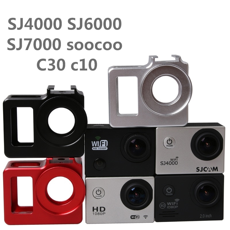 C30 Legering kooi Beschermende Behuizing Case Cover bag Metalen frame + UV filter voor SJCAM SJ4000 SJ5000 H9 H9R Sj9000 SOOCOO C3 Clownfish