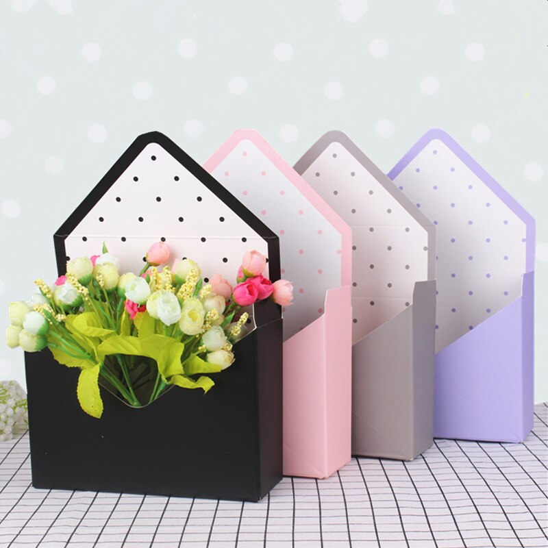Envelope Shaped Flower Packaging Box Envelope Fold Flower Storage Box For Wedding Engagement Party Decoration Boxes