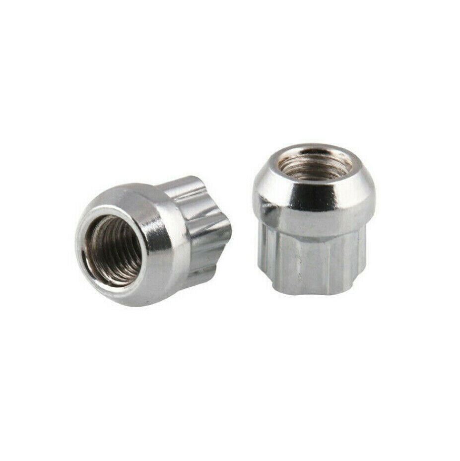 4x Car Surface Cone Slot Anti Theft Security Locking Wheel Nut + 1 Key M12x1.5 Universal